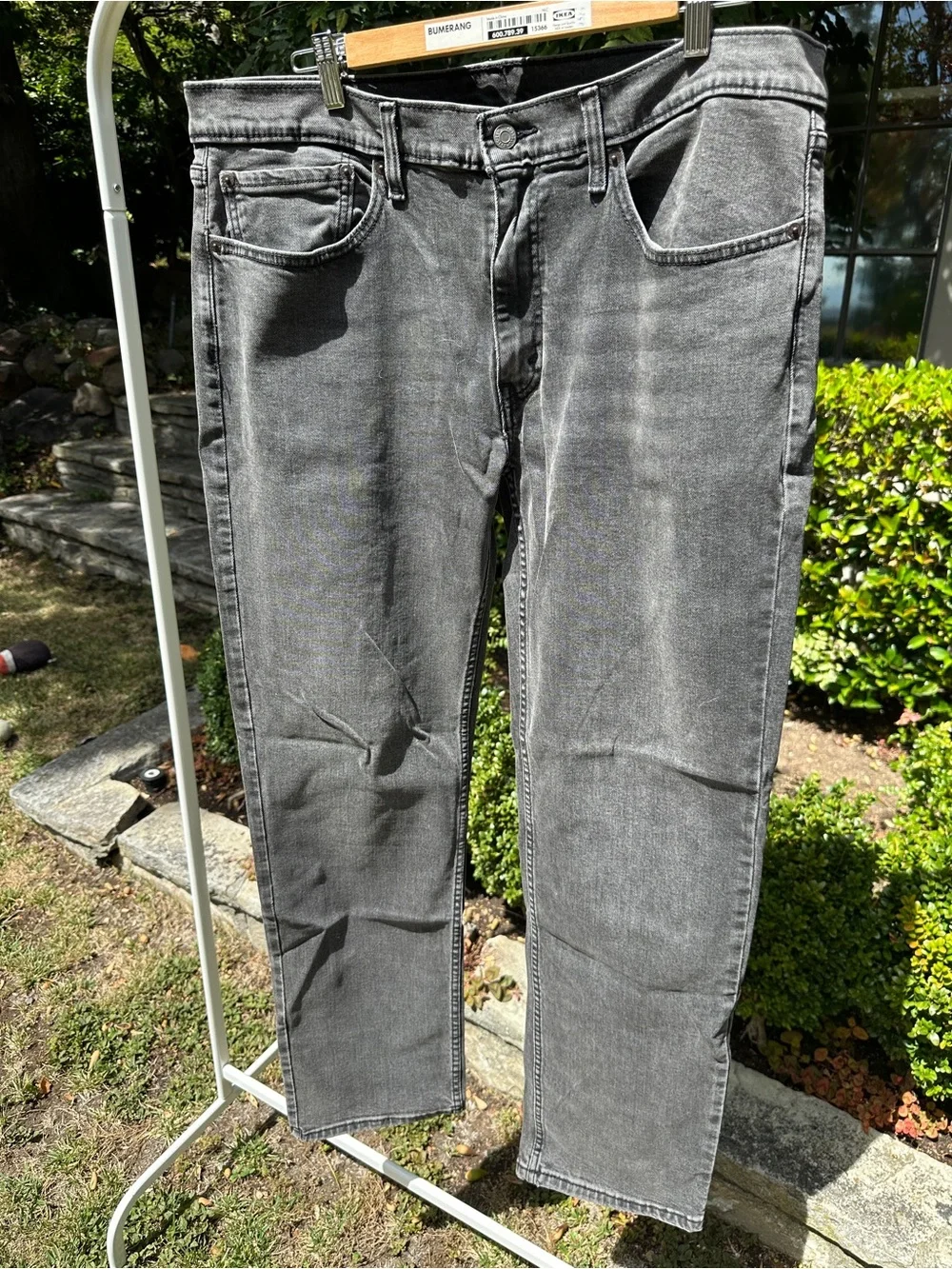 Levi's Men's Washed Gray Straight Jeans